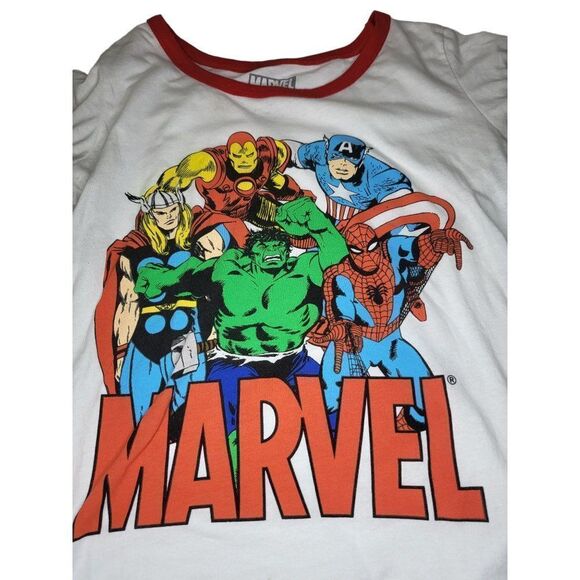 Marvel Tshirt Men Sz XL Avengers Short Sleeve Animation Big Graphic - Picture 6 of 6
